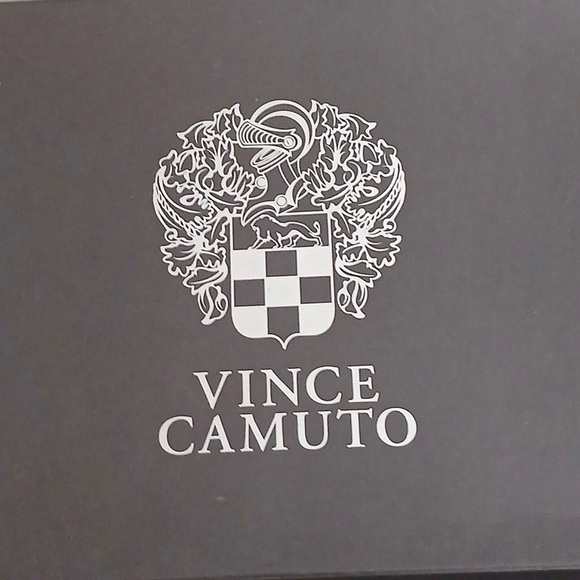 Vince Camuto Gray and Cream Leather Ankle Boots with Side Zipper - Picture 4 of 4